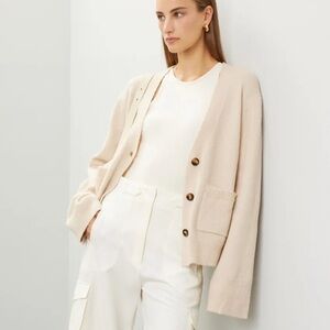 Sanctuary cream cardigan with flared sleeves